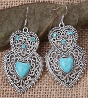 GiGi Turquoise Hanging Heart Earrings