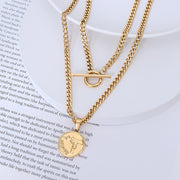 "Double Trouble" Pendant Chain Necklace