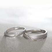 His and Hers Hammered Texture Bands