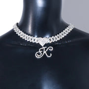 Full Diamond Cuban "Love Letter" Necklace