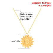 Sunflower Pendant Necklace