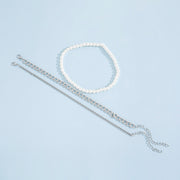 Three-Piece Pearl Mix And Match Anklet