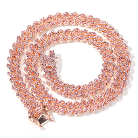 Men's "Franklin" Rose Gold Cuban Chain and Bracelet Set