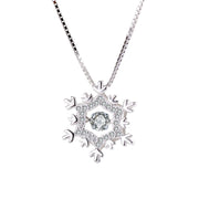 Sterling Silver "Let it Snow"  Pendant Necklace