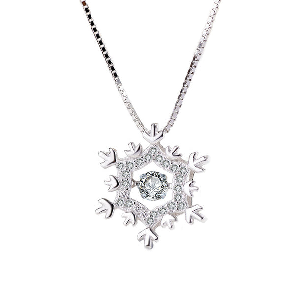 Sterling Silver "Let it Snow"  Pendant Necklace