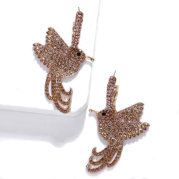 "Birds of a Feather" Full Diamond Earrings