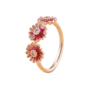 Pink Daisy "Trio" Ring