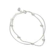 Layered " Livi" Beaded Chain Anklet