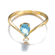 Pear Shaped Birthstone Ring