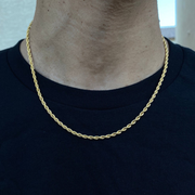 Men's Cube Rope Chain Men Necklace Set