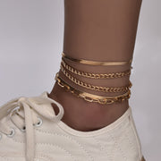 "Hi Five" Chain Anklet Set