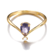 Pear Shaped Birthstone Ring