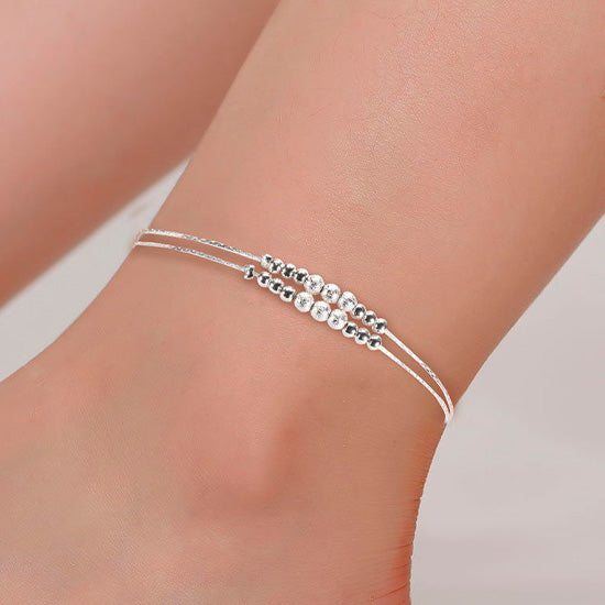 Korean Beaded Layered Anklet