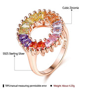 Sterling Silver Rainbow Ring