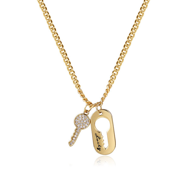 "Lock and Key" Pendant Necklace