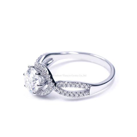 Hexagon Moissanite Ring