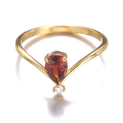 Pear Shaped Birthstone Ring