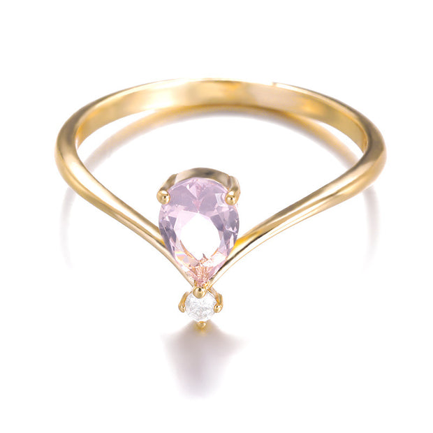 Pear Shaped Birthstone Ring