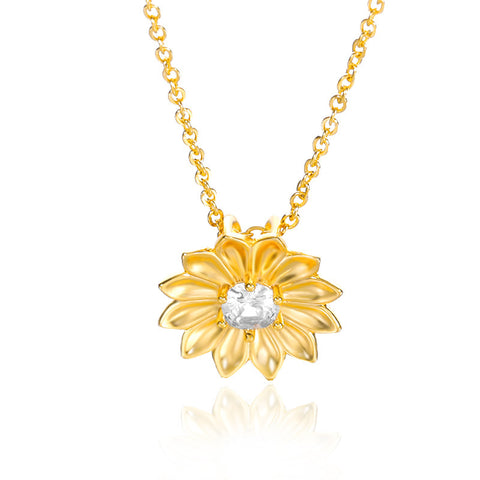 Malia Sunflower Pendant Necklace