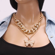 Big Butterfly Cuban Necklace