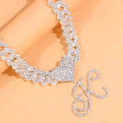 Full Diamond Cuban "Love Letter" Necklace